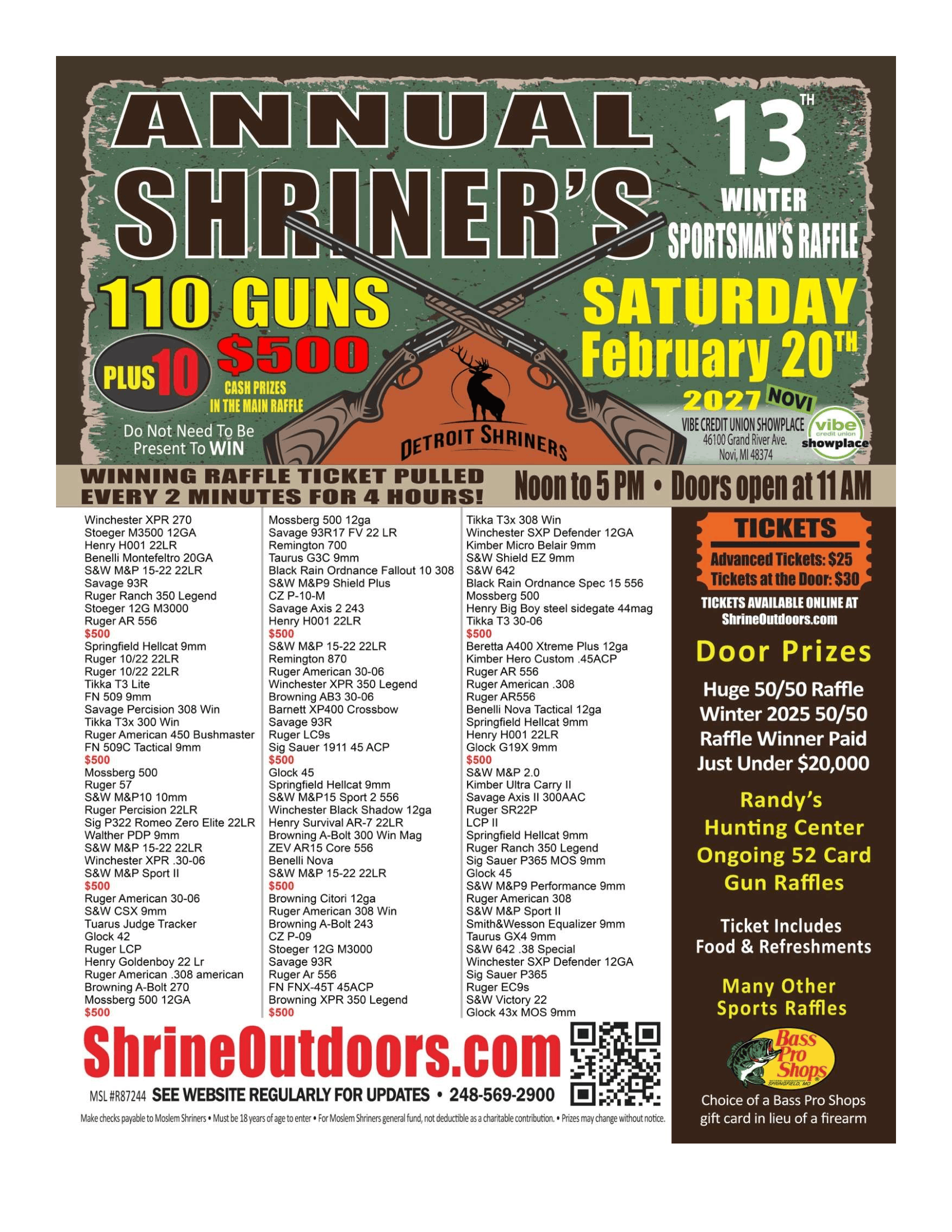 Winter Sportsman's 2027 Raffle